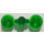 LEGO Transparant Groen Sprue met Plaat 1 x 1 Ronde (4073)