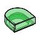 LEGO Transparent Green Tile 1 x 1 Half Oval (24246 / 35399)