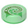 LEGO Verde trasparente Piastrella 1 x 1 Rotondo con Verde e Bianco Koru Spirale Symbol (35380 / 66504)