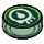 LEGO Transparent Green Tile 1 x 1 Round with Venomari Symbol  (98138 / 99979)