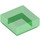 LEGO Transparant Groen Tegel 1 x 1 met groef (3070 / 30039)