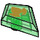 LEGO Transparant Groen Tegel 1 x 2 Diamant met Elemental Earth (35649 / 36713)