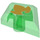 LEGO Transparent Green Tile 1 x 2 Diamond with Elemental Earth (35649 / 36713)