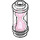 LEGO Transparent Hourglass avec Transparent Dark Pink Sand (23945)