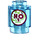 LEGO Transparant Lichtblauw Steen 1 x 1 Ronde met &#039;H2O&#039; design met Open Stud (3062 / 33750)