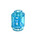 LEGO Transparent Light Blue Brick 1 x 1 Round with Mandalorian Hologram with Open Stud (3062 / 80016)