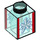 LEGO Transparant Lichtblauw Steen 1 x 1 met Snowflake (3005 / 67683)