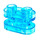 LEGO Transparant Lichtblauw Steen 1 x 2 Afgerond met open Midden (77808)