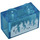 LEGO Transparent Light Blue Brick 1 x 2 with Lightning Sticker without Bottom Tube (3065)