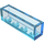 LEGO Transparent Light Blue Brick 1 x 4 without Bottom Tubes (3066 / 35256)