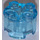 LEGO Transparant Lichtblauw Steen 2 x 2 Ronde (3941 / 6143)