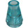 LEGO Transparent Light Blue Cone 1 x 1 without Top Groove (6188)