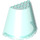 LEGO Transparent Light Blue Cone 5 x 10 x 6 Half Wall (3354 / 29096)