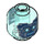 LEGO Transparentes Hellblau Cyber Drone Minifigure Kopf (Einbau-Vollbolzen) (3626 / 73863)