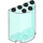 LEGO Transparent Light Blue Cylinder 2 x 4 x 4 Half (6218 / 20430)