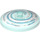 LEGO Transparent Light Blue Dish 4 x 4 with White Swirl Pattern (Solid Stud) (3960 / 20939)