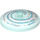 LEGO Azzurro trasparente Dish 4 x 4 con Bianco Swirl Modello (Perno Solido) (3960 / 20939)