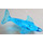LEGO Transparent Light Blue Dolphin with Incorrect Bottom Connection