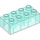 LEGO Transparentes Hellblau Duplo Backstein 2 x 4 (3011 / 31459)
