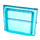 LEGO Transparent Light Blue Glass 1 x 4 x 3 Train Window (4034)