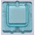 LEGO Bleu clair transparent Verre for Fenêtre 1 x 2 x 2 Avion (4862)