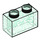 LEGO Transparenter hellblauer Glitter Backstein 1 x 2 ohne Unterrohr (3065 / 35743)
