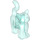 LEGO Transparent Light Blue Glitter Standing Cat with Long Tail (80829)