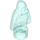 LEGO Transparant Lichtblauw Hologram Hooded Minifig Statuette (3543 / 16478)