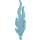 LEGO Transparant lichtblauw Groot Vlam met Gemarmerd Transparant Tip (28577 / 85959)