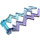 LEGO Transparent Light Blue Lightning Bolt (Double) with Marbled Transparent Purple (28555 / 59233)