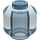 LEGO Transparant Lichtblauw Minifigure Hoofd (Verzonken Solid Stud) (3274 / 3626)