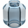 LEGO Transparant Lichtblauw Minifigure Hoofd (Veiligheids Stud) (3626 / 88475)