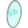 LEGO Transparent Light Blue Oval Shield (30947 / 92747)