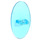 LEGO Transparentes Hellblau Oval Schild (30947 / 92747)