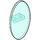 LEGO Bleu clair transparent Oval Bouclier (30947 / 92747)