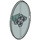 LEGO Transparent Light Blue Oval Shield with Silver Plates with Yellow Rivets (13321 / 92747)