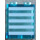 LEGO Transparent Light Blue Panel 1 x 2 x 2 with Five White Horizontal Stripes Sticker with Side Supports, Hollow Studs (6268)