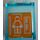 LEGO Bleu clair transparent Panneau 1 x 2 x 2 avec Minifigure sur Orange Background Autocollant avec supports latéraux, tenons creux (6268)