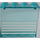 LEGO Transparant Lichtblauw Paneel 1 x 4 x 3 met 5 Wit Strepen Sticker zonder zijsteunen, volle noppen (4215)