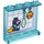 LEGO Transparent Light Blue Panel 1 x 4 x 3 with Framed Picture and Bathroom Utensils in the back Sticker with Side Supports, Hollow Studs (35323)