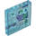 LEGO Transparent Light Blue Panel 1 x 6 x 5 with The Joker Map (59349)