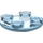 LEGO Bleu clair transparent assiette 2 x 2 Rond avec Arrondi Bas (2654 / 28558)