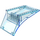 LEGO Transparent Light Blue Ramp Section - Upwards (77822)