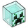 LEGO Transparentes Hellblau Platz Minifigure Kopf mit Charged Creeper Gesicht (34087 / 78783)