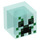 LEGO Transparentes Hellblau Platz Minifigure Kopf mit Charged Creeper Gesicht (34087 / 78783)