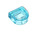 LEGO Bleu clair transparent Tuile 1 x 1 Demi Oval (24246 / 35399)