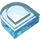 LEGO Bleu clair transparent Tuile 1 x 1 Demi Oval (24246 / 35399)