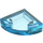LEGO Bleu clair transparent Tuile 1 x 1 Trimestre Cercle (25269 / 84411)