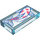 LEGO Bleu clair transparent Tuile 1 x 2 avec Koi Carp Poisson avec rainure (3069 / 103319)