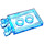 LEGO Transparentes Hellblau Fliese 2 x 3 mit Horizontal Clips (Dick geöffnete O-Clips) (30350 / 65886)
